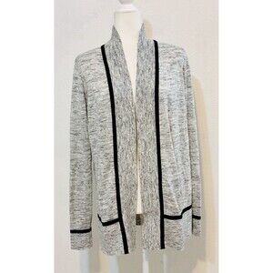 Lou & Grey Size S Marled Linen/Cotton Blend Cardigan Closet Staple Timeless